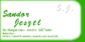 sandor jesztl business card